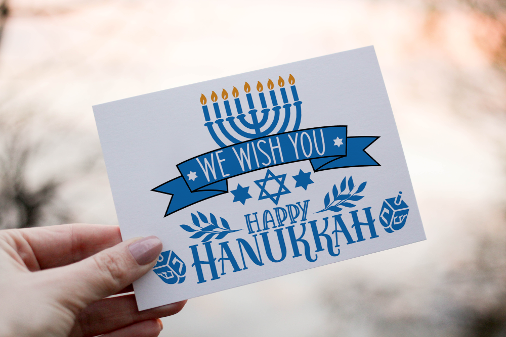 Wishing You A Happy Hanukkah Card, Hanukkah